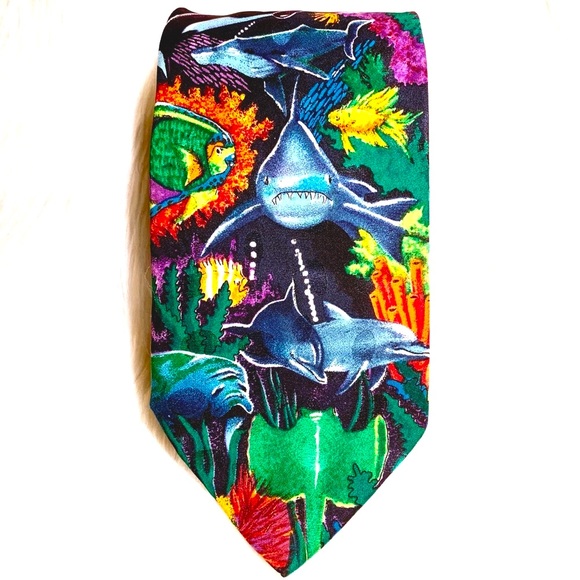 ❗️SOLD❗️$10 SALE🎉4/$30 1990’s Vintage Ocean Tie - Picture 2 of 7